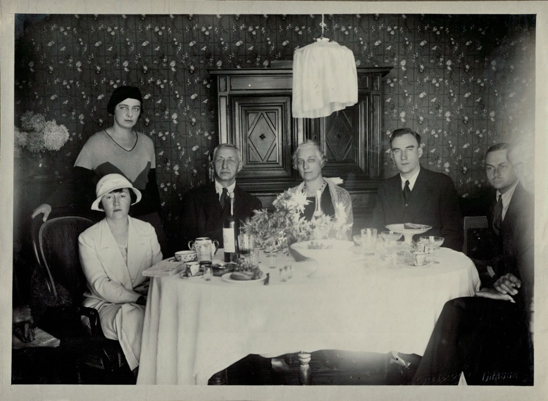 Ivan Bunin at a family table in Grasse